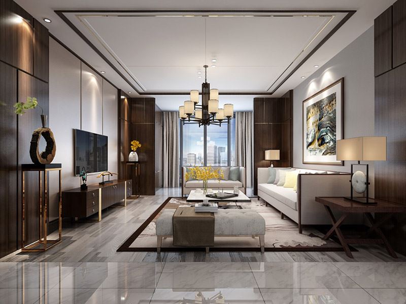 河源市翠竹園小區(qū)現(xiàn)代簡約風格三居室裝修案例