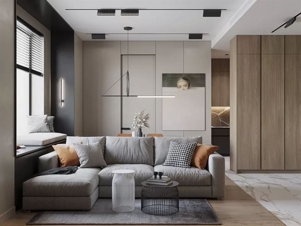 深圳市中信城開&middot;紅樹灣輕奢風(fēng)格三居室裝修案例