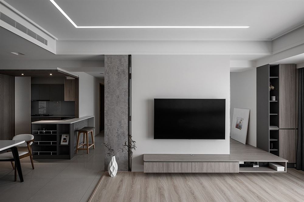 廣州市恒大山水城現代簡約風格三居室裝修案例