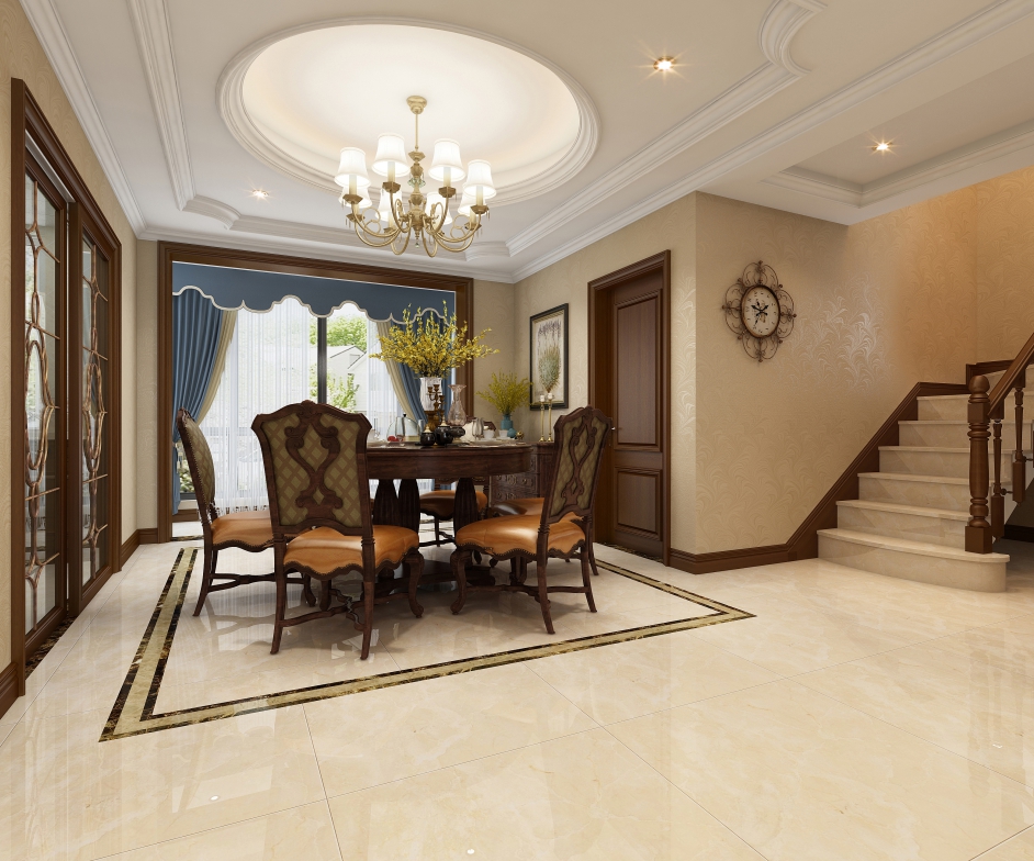 嘉興市古蕩佳苑新中式風格五居室裝修案例