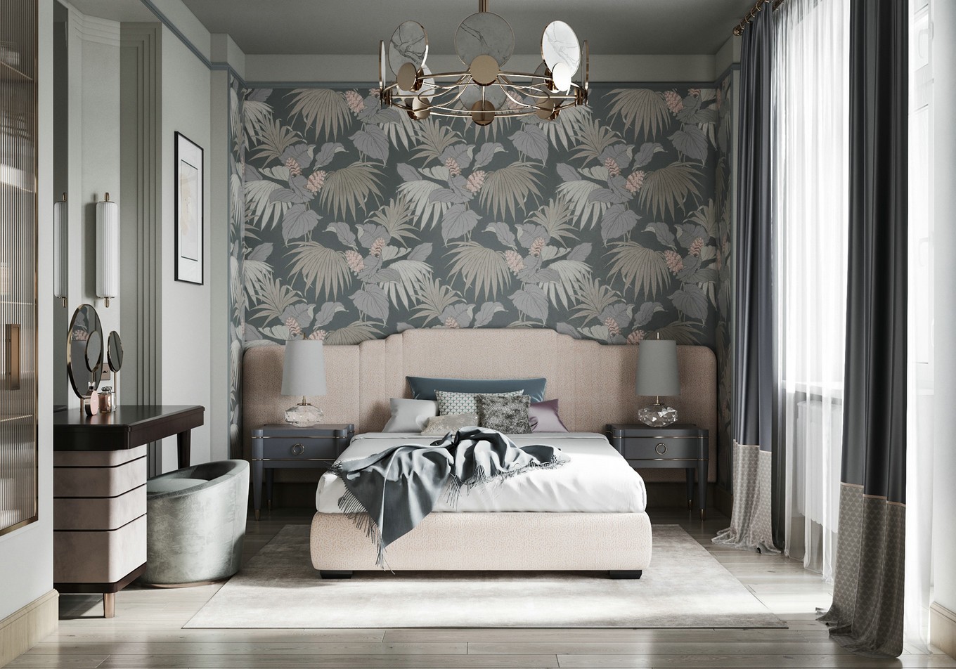 裝修公司歐式風格室內裝修效果圖-客廳