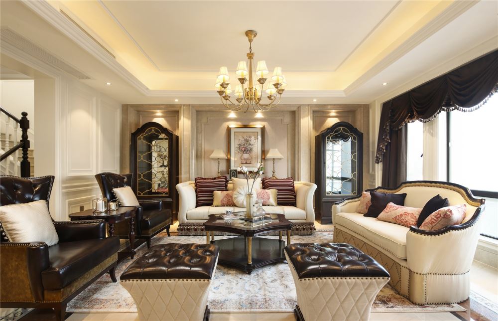 江門市碧桂園公園1號歐式風格別墅裝修案例