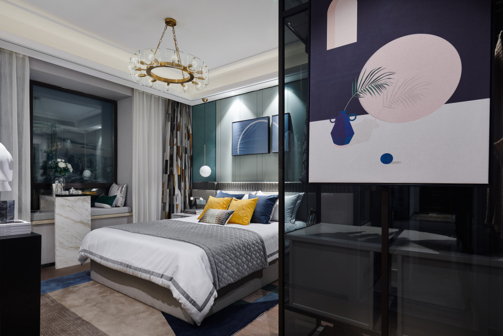 現(xiàn)代輕奢風格室內家裝案例效果圖-臥室