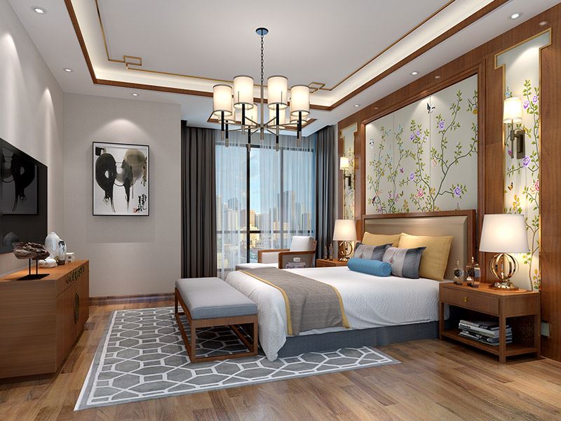 佛山市高明碧桂園&middot;花城薈新中式風格四居室裝修案例