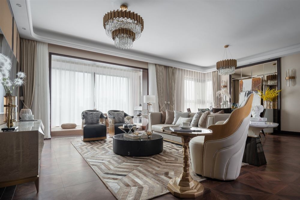 江門市江海怡景灣現代簡約風格四居室裝修案例