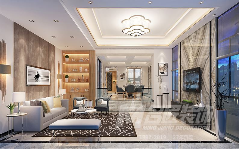 佛山市新希望悅瓏灣現代簡約風格別墅裝修案例