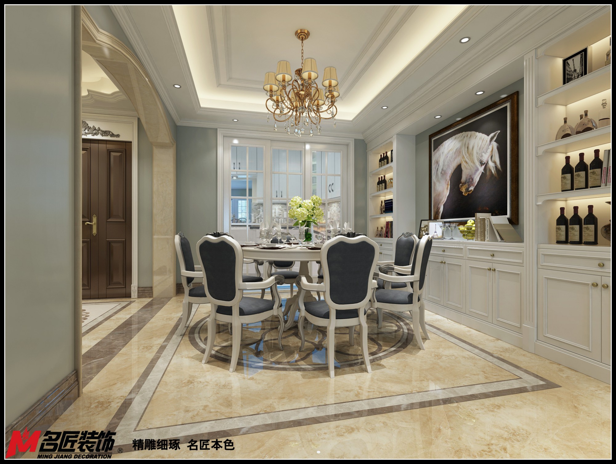 德陽市濱湖.之春歐式風格別墅裝修案例