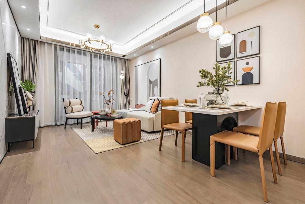 佛山市鵬瑞皓玥灣現代簡約風格三居室裝修案例