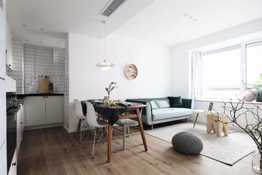 江門市世茂碧海銀湖北歐風格三居室裝修案例