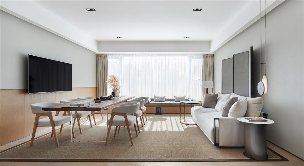 江門市翠鳴苑現(xiàn)代簡約風格三居室裝修案例