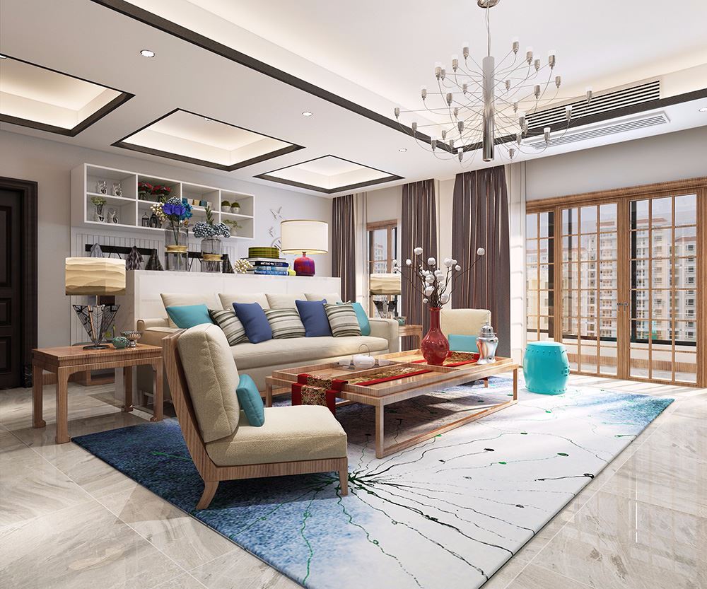 佛山市時代南灣輕奢風格別墅裝修案例