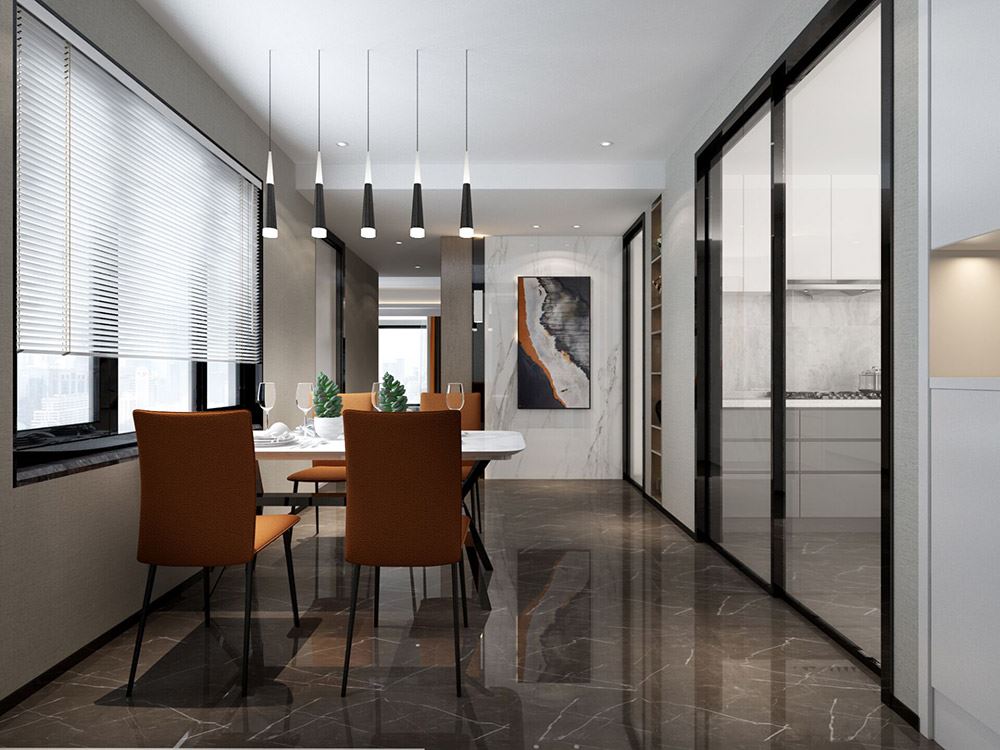 臺州市八一賓館邊現代簡約風格二居室裝修案例