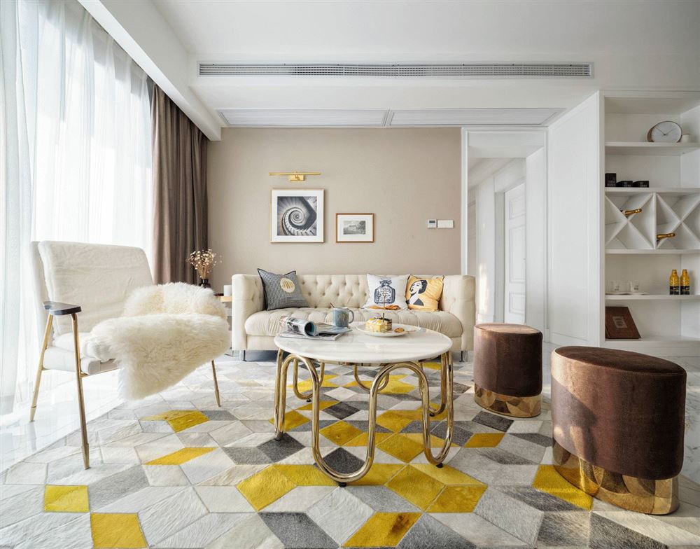 湛江市福欽花園美式風格三居室裝修案例