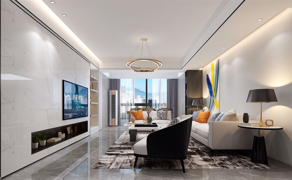 廣州市越秀&middot;大學(xué)城&middot;和樾府輕奢風(fēng)格三居室裝修案例