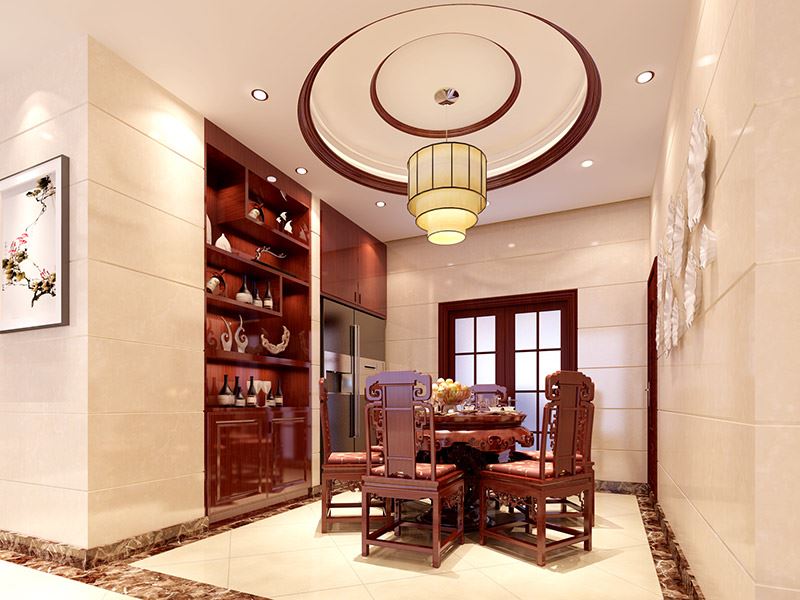 河源市碧桂園&middot;東江鳳凰城新中式風格三居室裝修案例