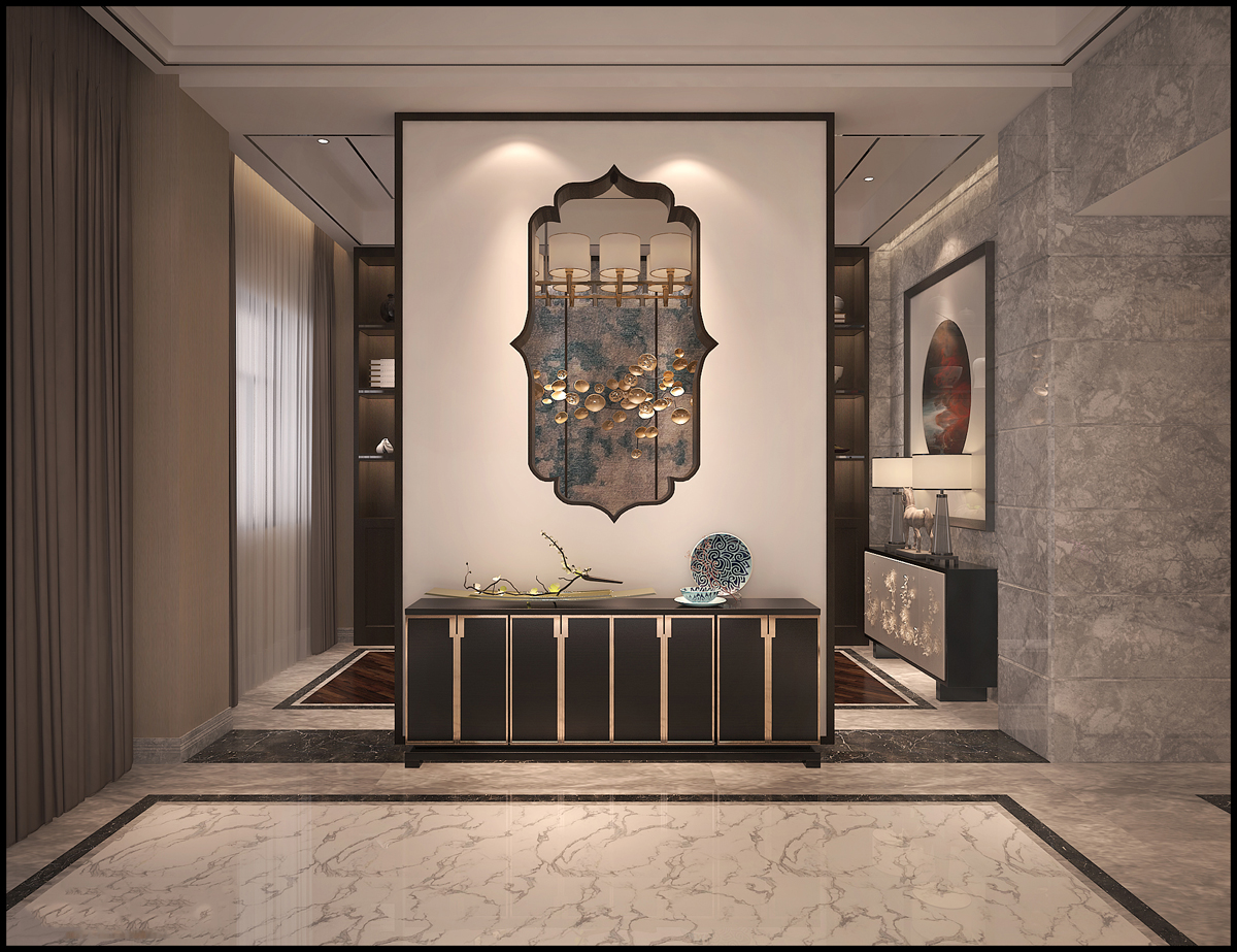 嘉興市碧桂園中央公園現代風格三居室裝修案例