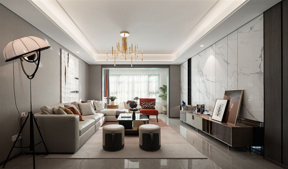 佛山市金地&middot;中南&middot;新城大境輕奢風(fēng)格四居室裝修案例