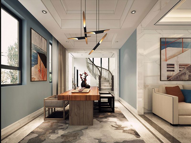 泰州市百富紳財富廣場小區現代風格復式裝修案例