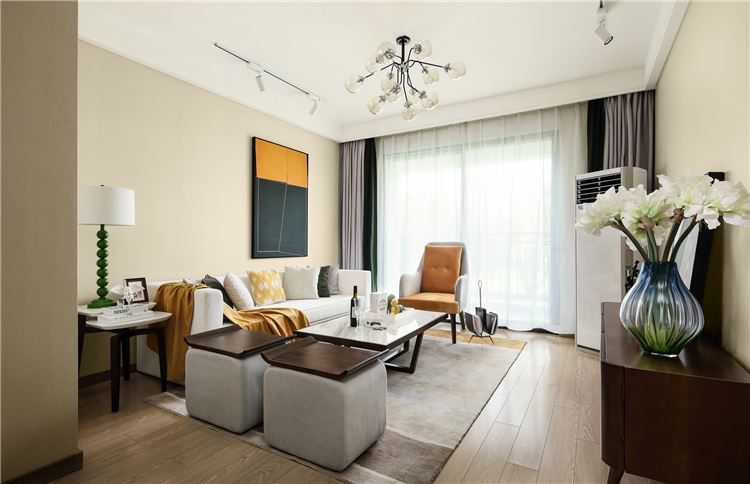 江門市碧桂園山水豪園輕奢風格三居室裝修案例