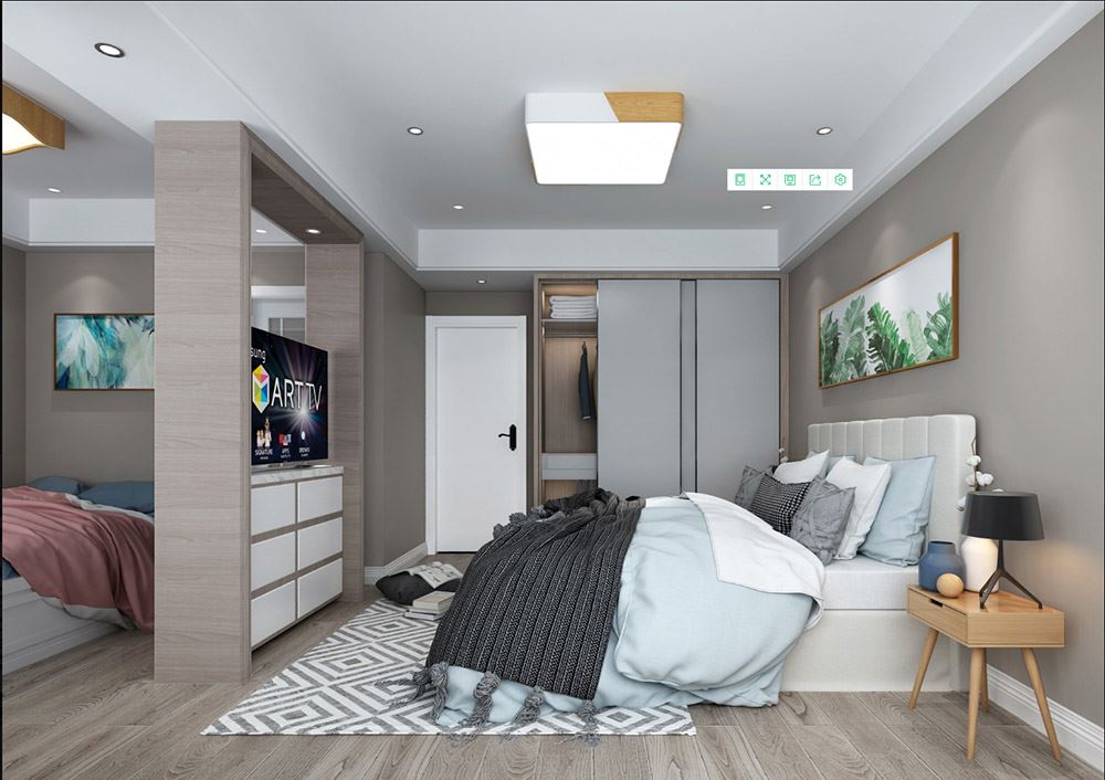 臺州市愛仕達半島名苑現代簡約風格三居室裝修案例