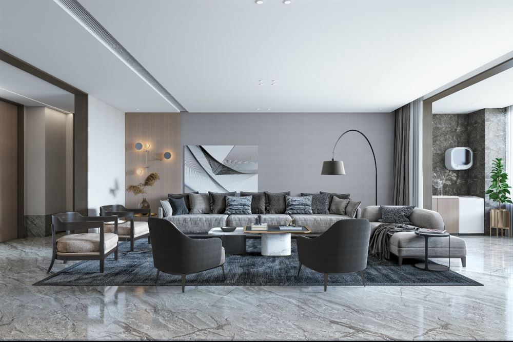 廣州市南航花園現(xiàn)代風(fēng)格三居室裝修案例