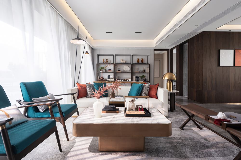 楚雄彝族自治州楚雄雍和居(彝海南路)新中式風格四居室裝修案例