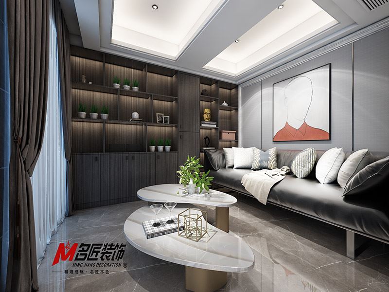 揭陽市濱江尚都北歐風格四居室裝修案例