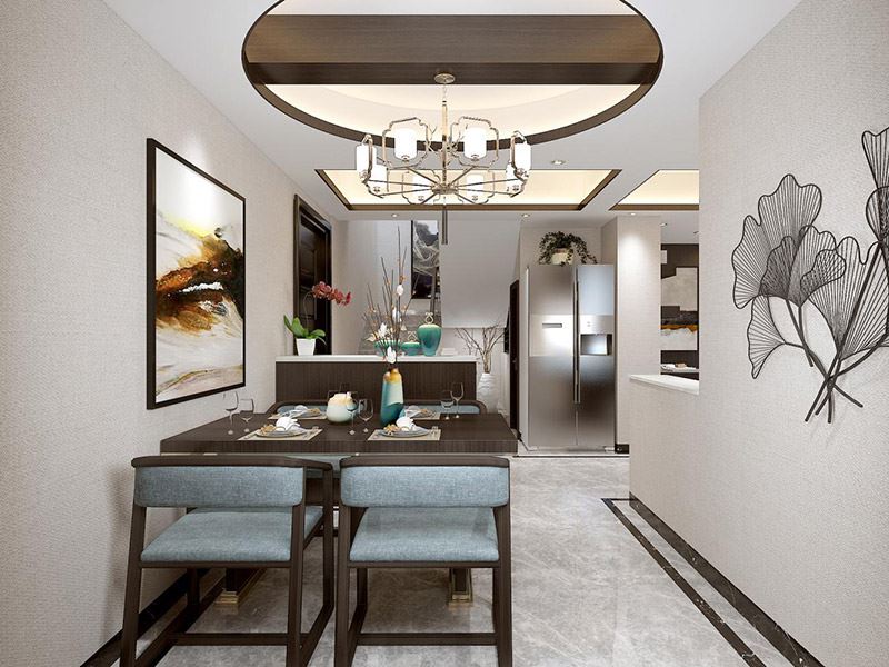 昭通市福都大廈新中式風格復式裝修案例