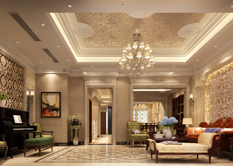 佛山市保利清能和府歐式風格別墅裝修案例