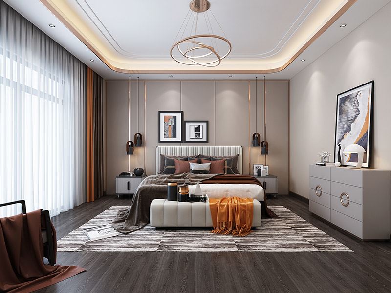 楚雄彝族自治州茶花谷國際社區香檳郡小區輕奢風格別墅裝修案例