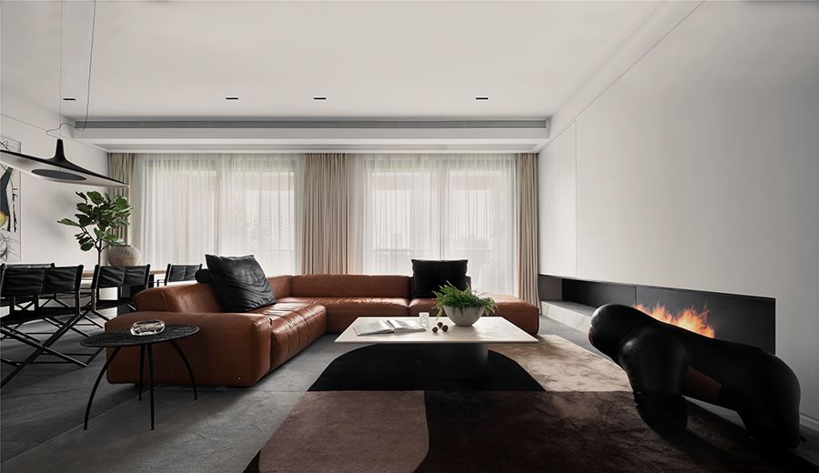 佛山市美的&middot;東樾灣現代簡約風格四居室裝修案例