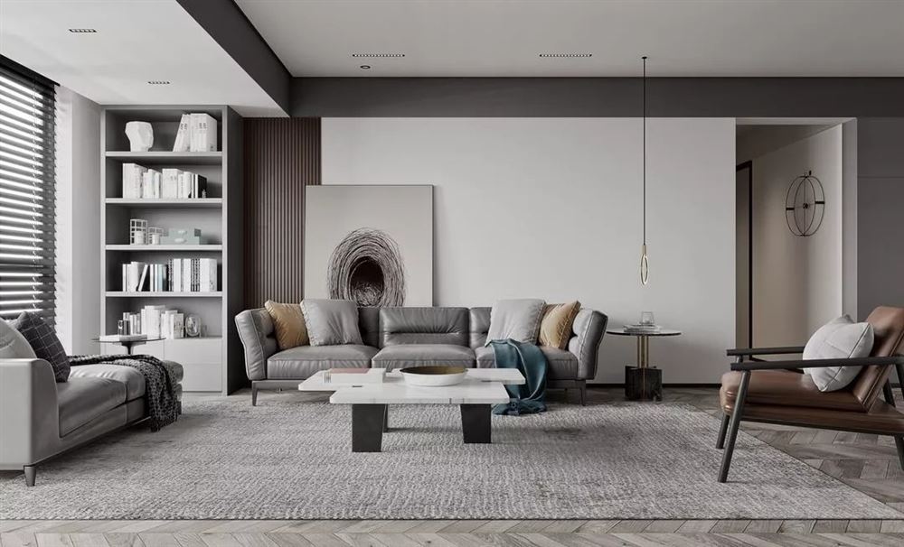 佛山市建投綠地璀璨天城現代簡約風格三居室裝修案例