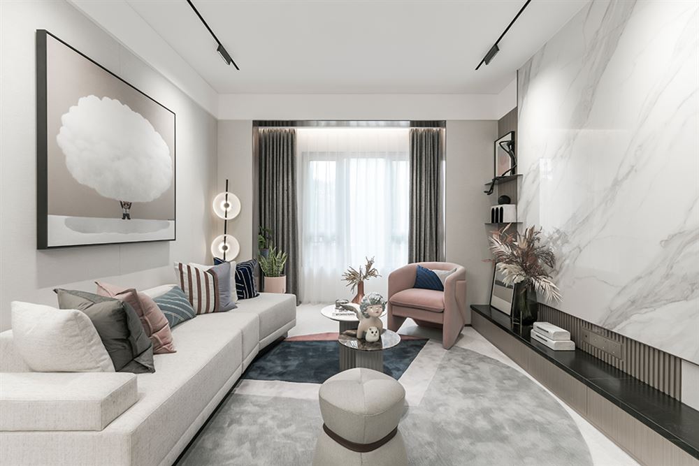 佛山市君御海城現(xiàn)代簡(jiǎn)約風(fēng)格三居室裝修案例