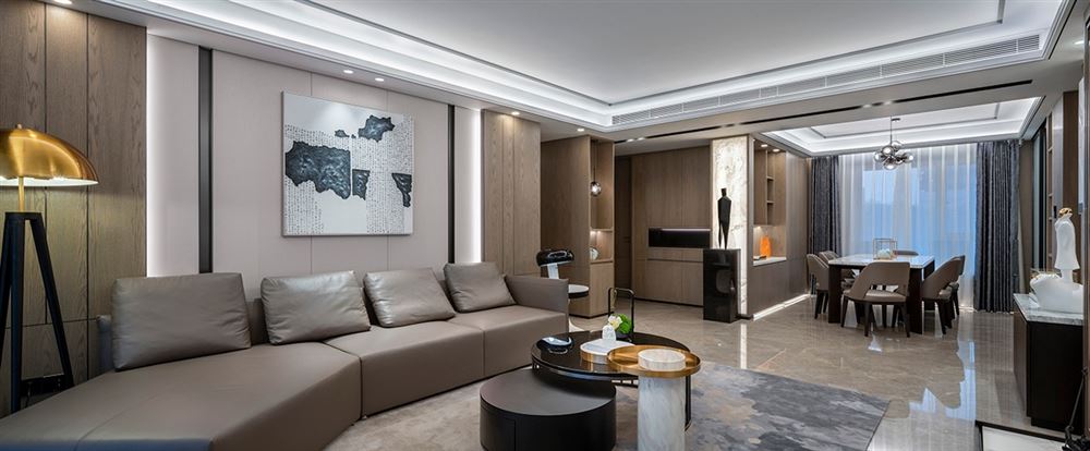 江門市恩平碧桂園新中式風格三居室裝修案例