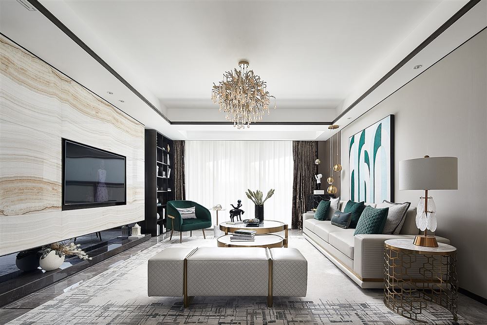 自貢市遠達&middot;南湖領御現代簡約風格四居室裝修案例