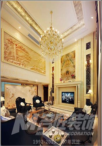 佛山市雅居樂萬象郡歐式風格三居室裝修案例