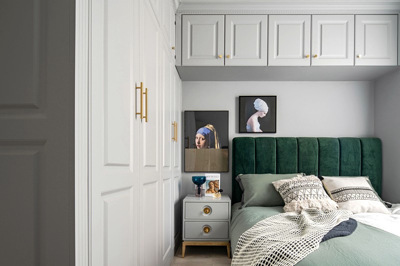 簡歐輕奢風格室內家裝案例效果圖-臥室