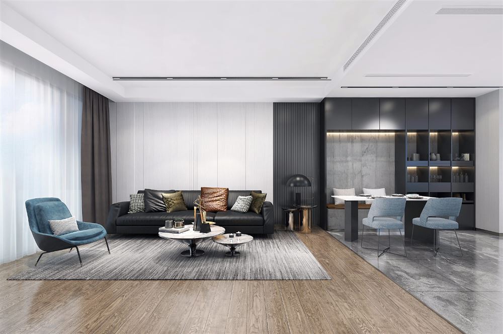 廣州市保利林語山莊現代簡約風格三居室裝修案例