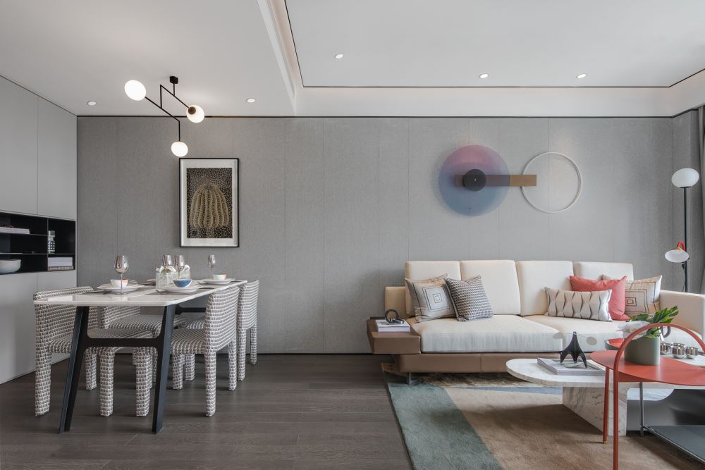 佛山市保利中央公園現代風格三居室裝修案例