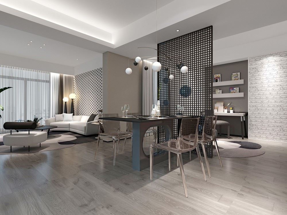 佛山市綠地熙江廣場現(xiàn)代簡約風(fēng)格三居室裝修案例