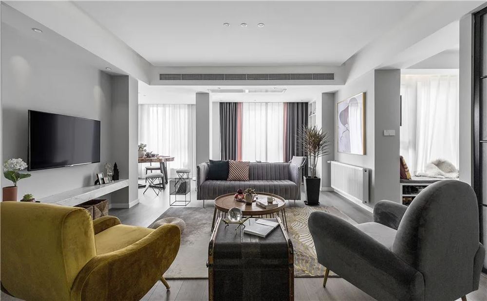 廣州市美林湖畔輕奢風格三居室裝修案例