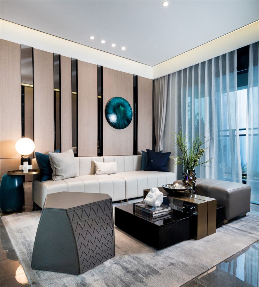 江門市華僑公館輕奢風格三居室裝修案例