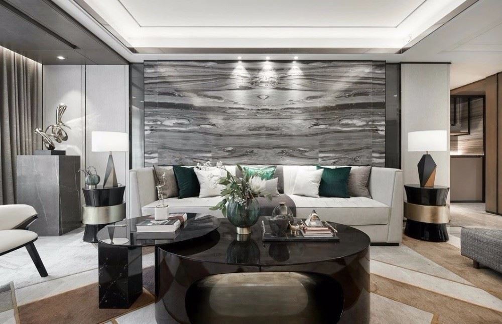 佛山市融創半島壹號輕奢風格三居室裝修案例