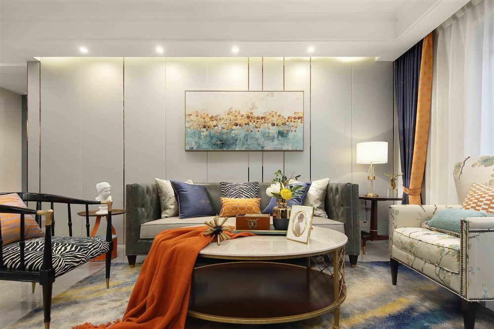 湛江市九里楊嘉園美式風格三居室裝修案例