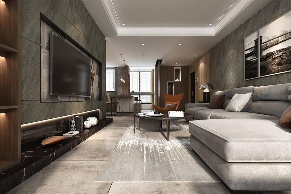 中山市越秀星匯品峰現代簡約風格四居室裝修案例