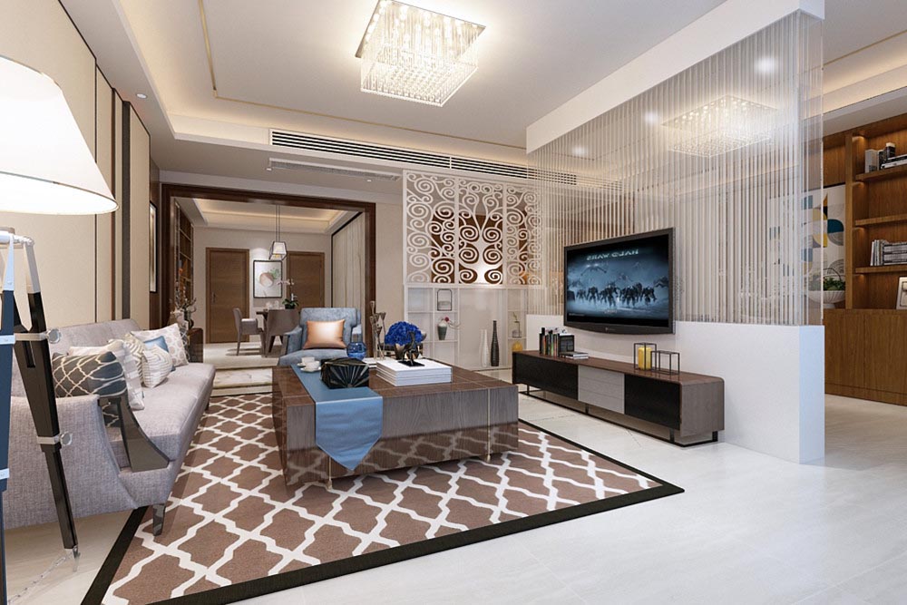 江門市城市名庭現代簡約風格四居室裝修案例