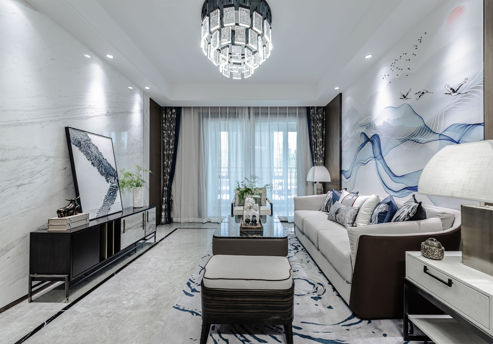 廣州市大城云山新中式風(fēng)格三居室裝修案例