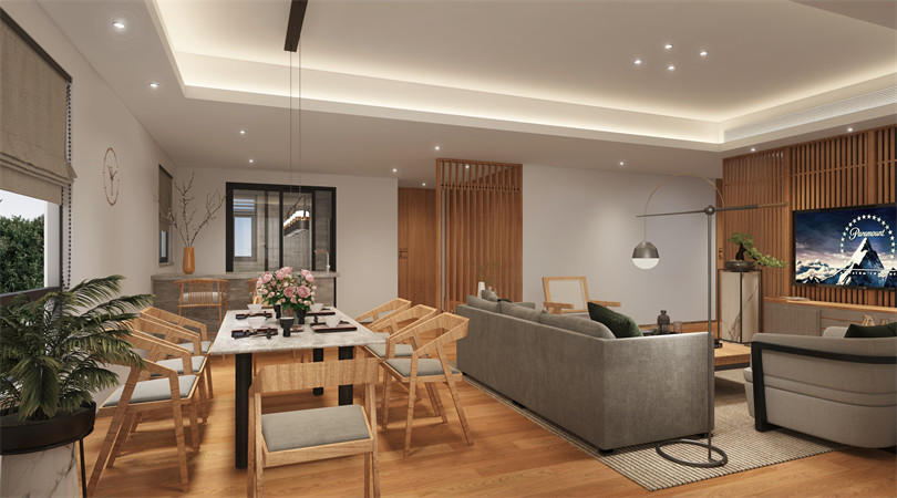 廣州市富力泉天下現代簡約風格四居室裝修案例