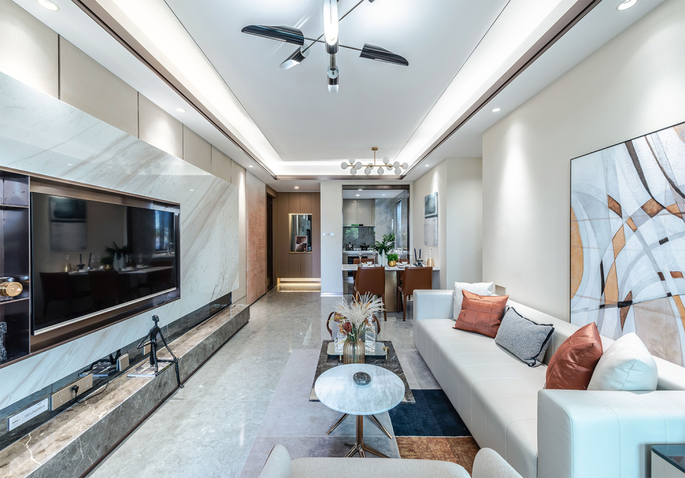 廣州市中海康城輕奢風格三居室裝修案例