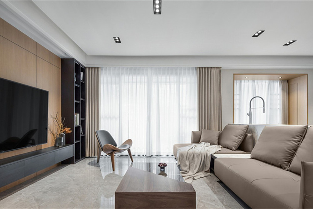 廣州市恒大山水城輕奢風格三居室裝修案例